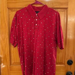 Vintage Brooks Brothers Red Polo with Pattern
